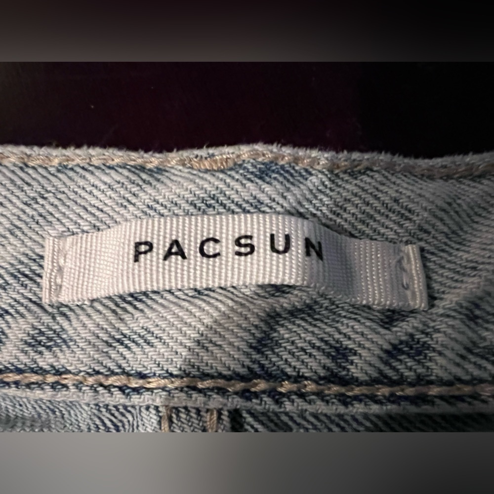 PACSUN Destruction lightwash jeans size 25 - Picture 4 of 10